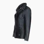 Womens Casual Leather Jacket Black