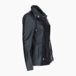 Womens Casual Leather Jacket Black