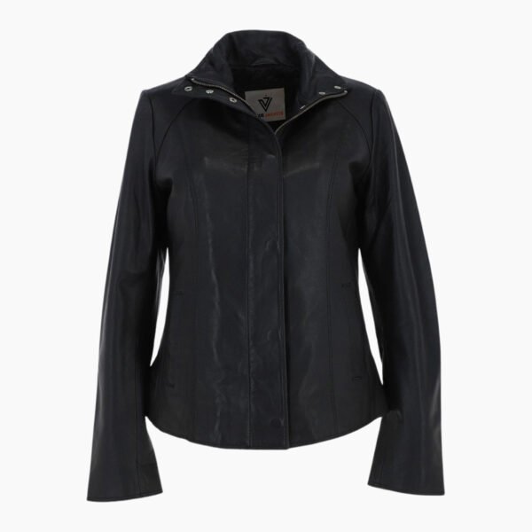 Womens Genuine Leather Jacket Black