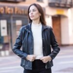 Womens Genuine Leather Jacket Black