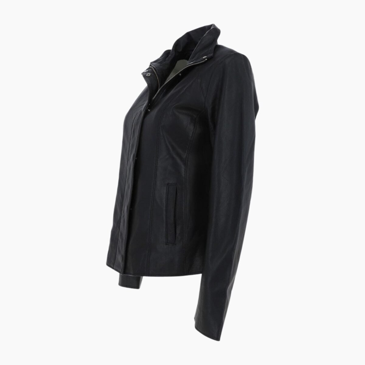 Womens Genuine Leather Jacket Black