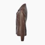 Womens Genuine Leather Jacket Brown