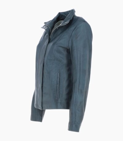 Womens Genuine Leather Jacket Gray