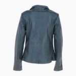 Womens Genuine Leather Jacket Gray