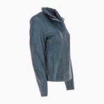 Womens Genuine Leather Jacket Gray