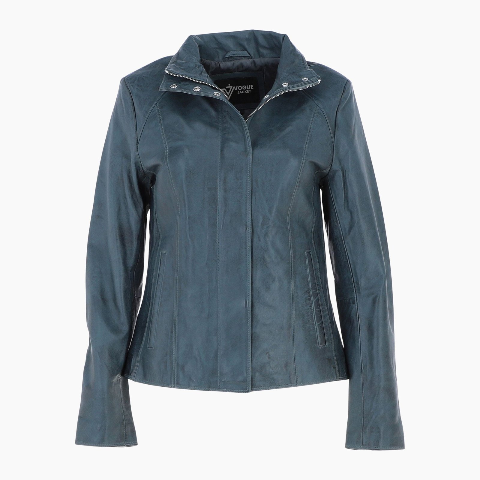 Womens Genuine Leather Jacket Gray Womens Genuine Leather Jacket Gray