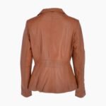 Womens Genuine Leather Jacket Tan