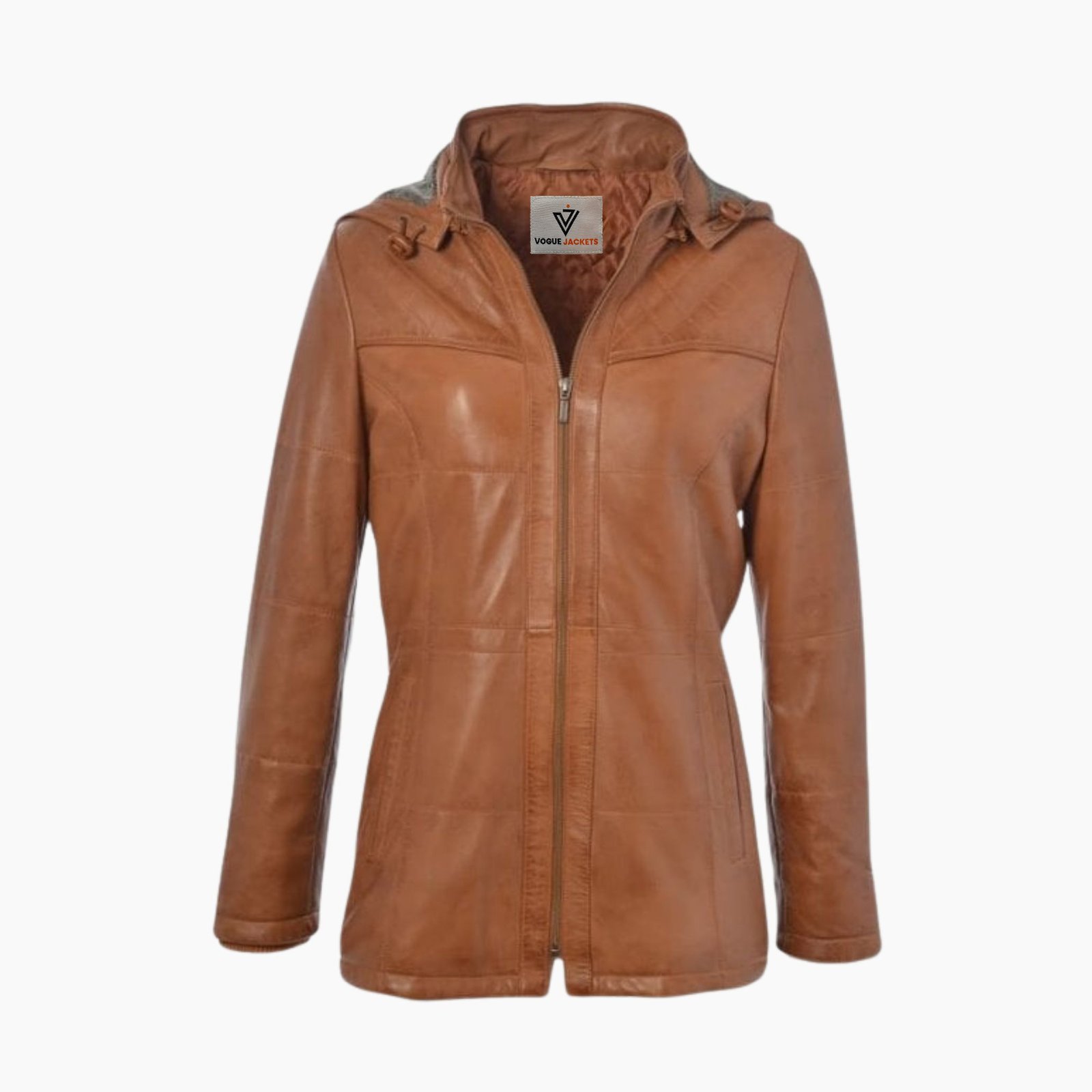 Womens Leather Jacket Cognac D-Day Womens Leather Jacket Cognac D-Day