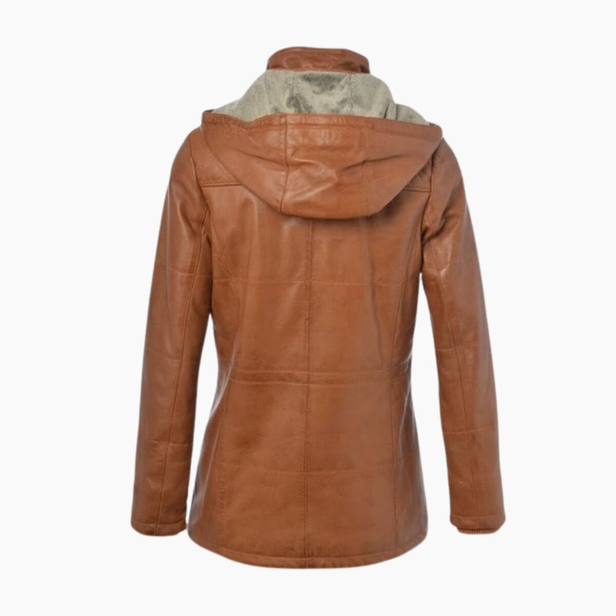 Womens Leather Jacket Cognac D-Day