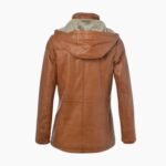 Womens Leather Jacket Cognac D-Day