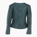 Womens Leather Jacket Green Cordova