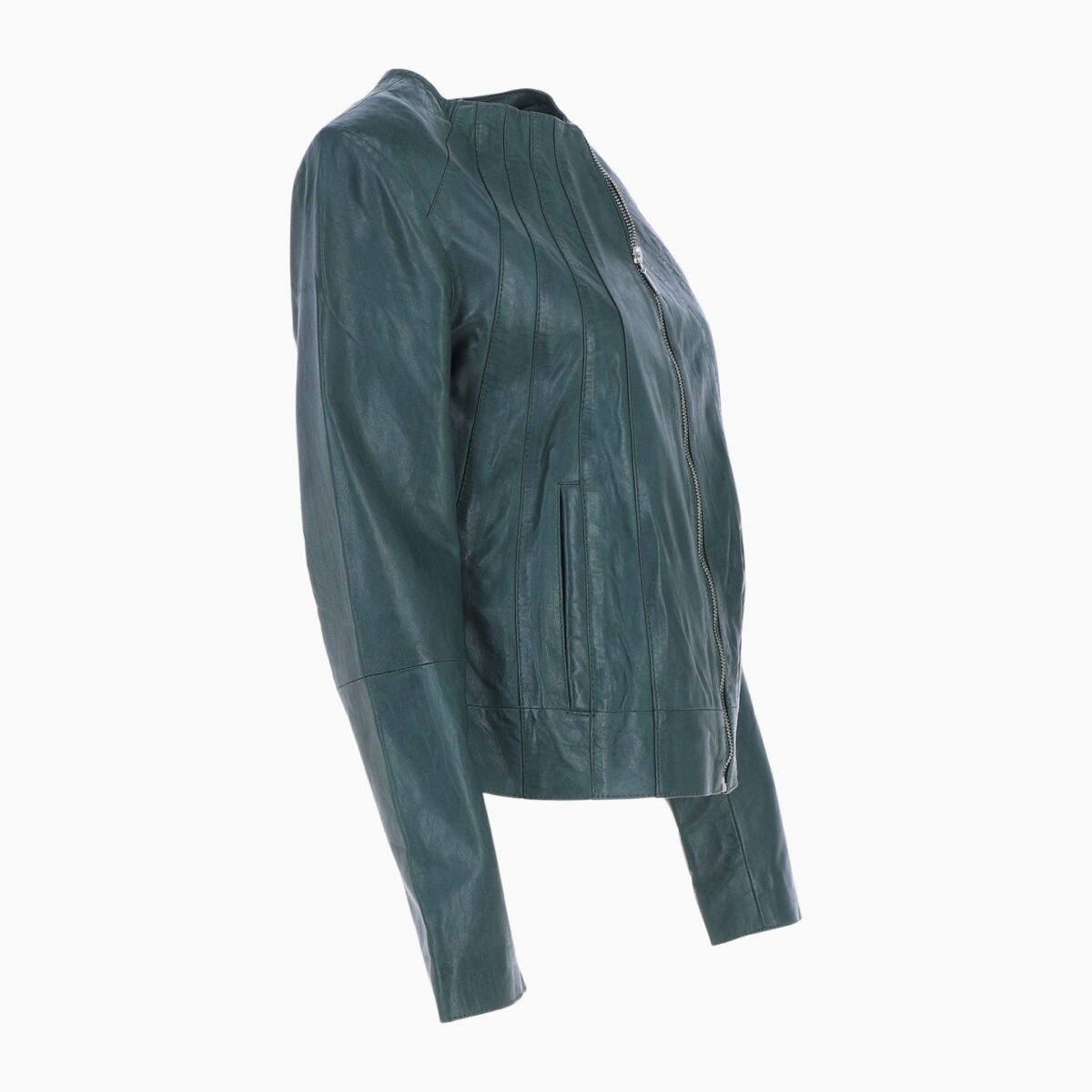 Womens Leather Jacket Green Cordova