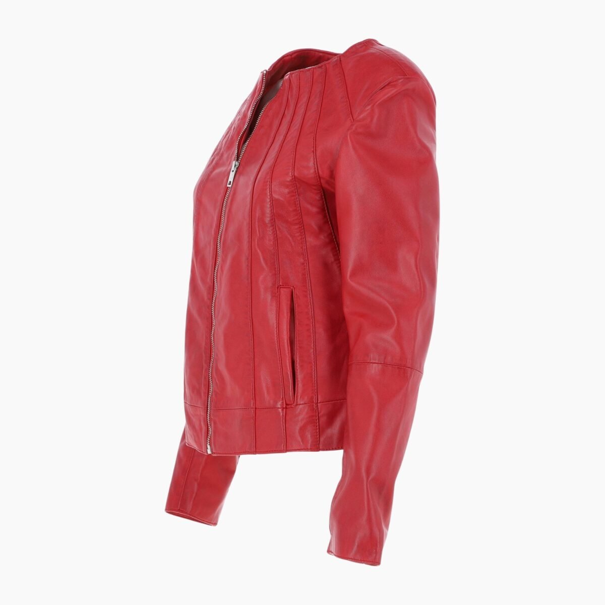 Womens Leather Jacket Red Cordova