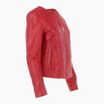 Womens Leather Jacket Red Cordova