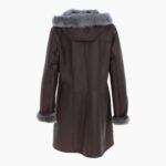 Womens Sheepskin Duffle Coat Brown