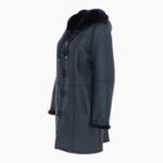 Womens Sheepskin Duffle Coat Navy