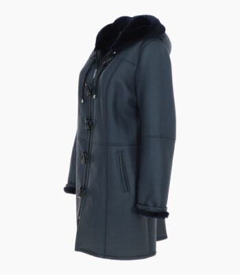 Womens Sheepskin Duffle Coat Navy