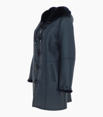 Womens Sheepskin Duffle Coat Navy