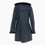 Womens Sheepskin Duffle Coat Navy