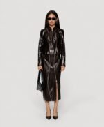 Women's Dark Brown Triple Zip Genuine Leather Jacket