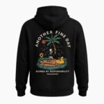 Another Fine Day Front and Back Black Hoodie