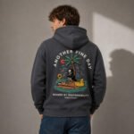 Another Fine Day Front and Back Charcoal Hoodie