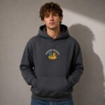 Another Fine Day Front and Back Charcoal Hoodie